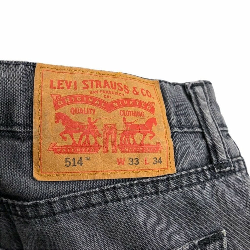 Levis Mens Classic Straight Jeans Black Pocket 33 - Picture 7 of 8